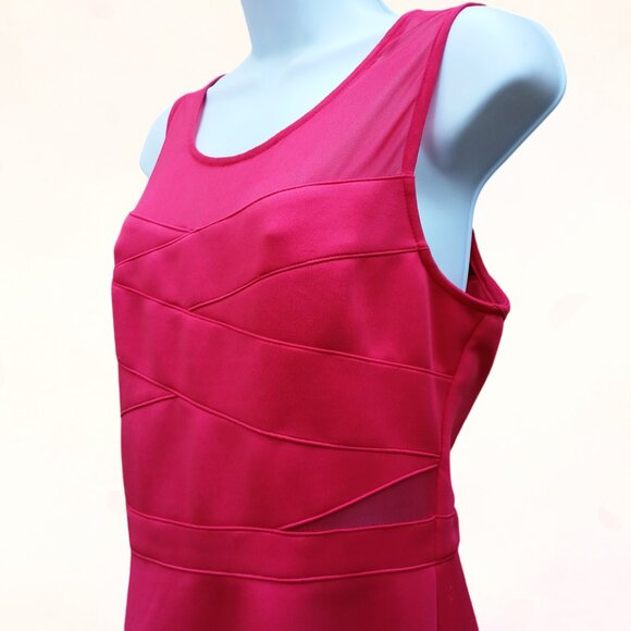 Guess Los Angeles Women’s Sleeveless Scoop Neck Pink/Rose Skater Dress Size 8 - Picture 4 of 12